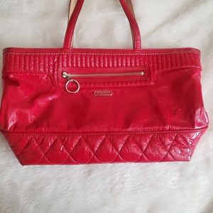 COACH patent leather red purse